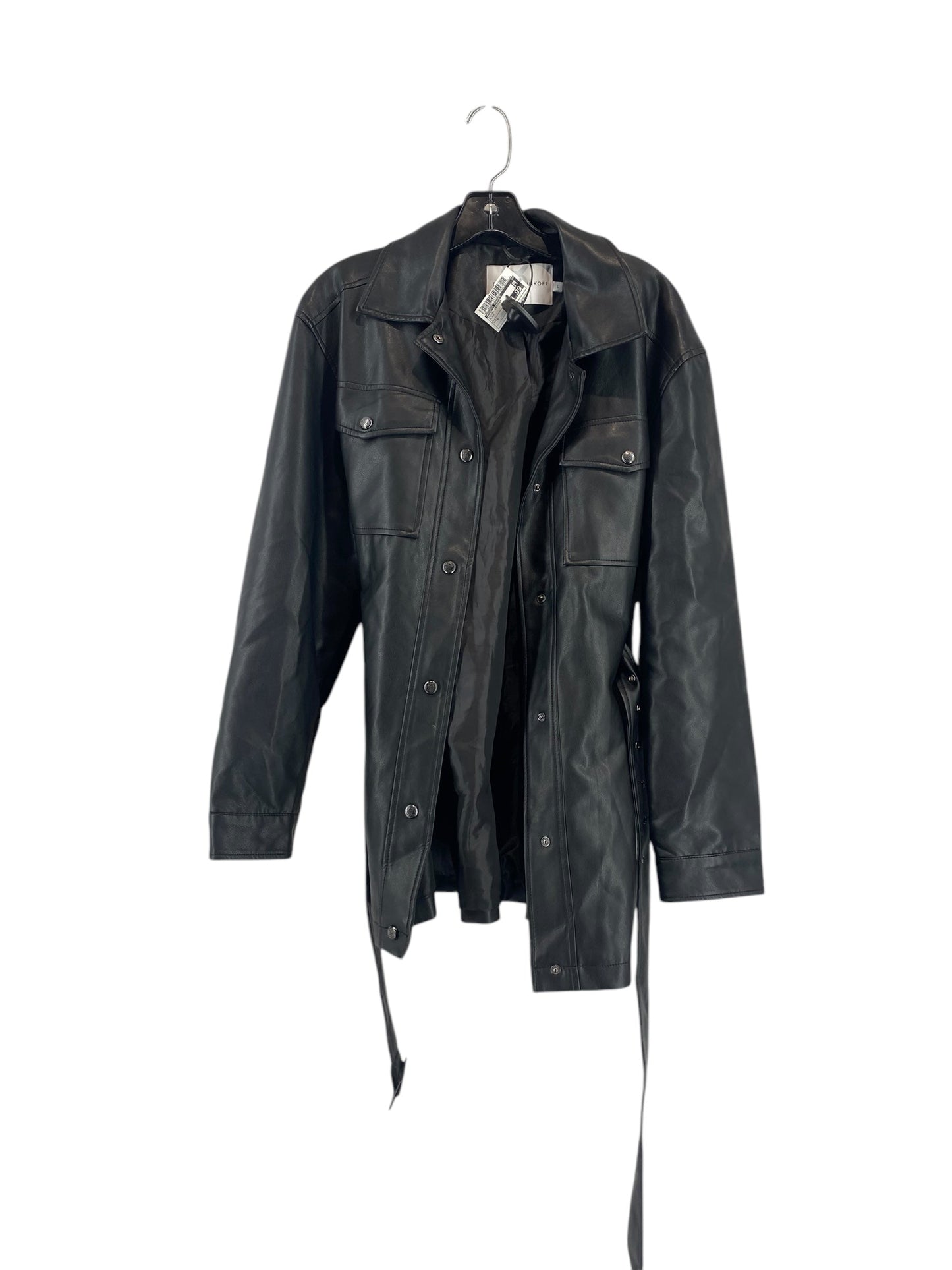 Jacket Leather By Rebecca Minkoff In Black, Size: L