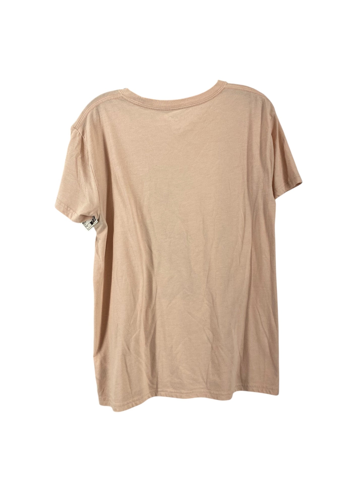 Top Short Sleeve Basic By Clothes Mentor In Cream, Size: L