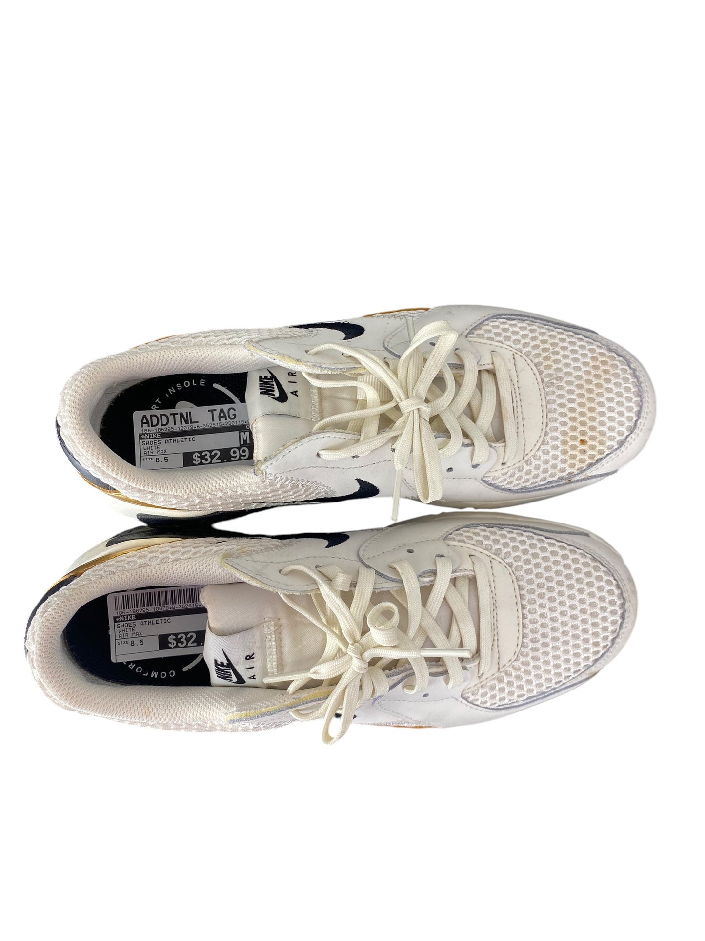 Shoes Athletic By Nike In White, Size: 8.5