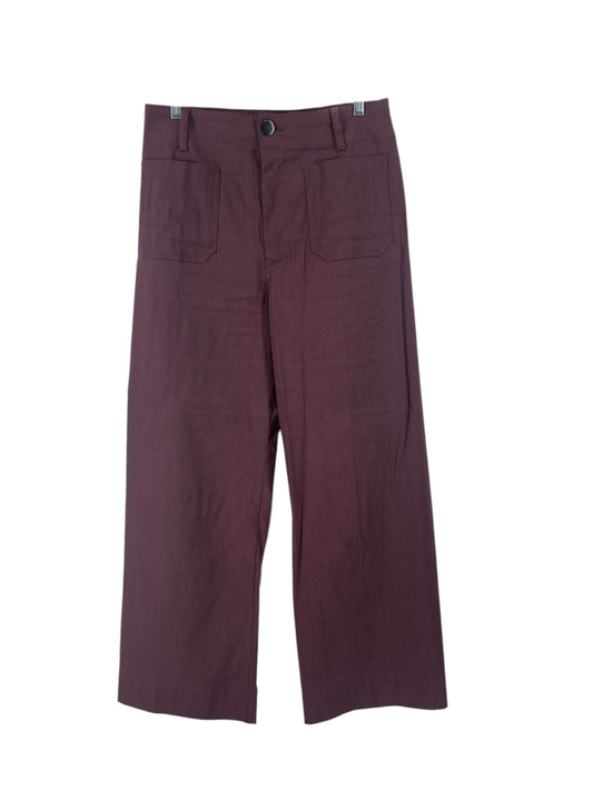 Pants Wide Leg By Maeve In Maroon, Size: 12