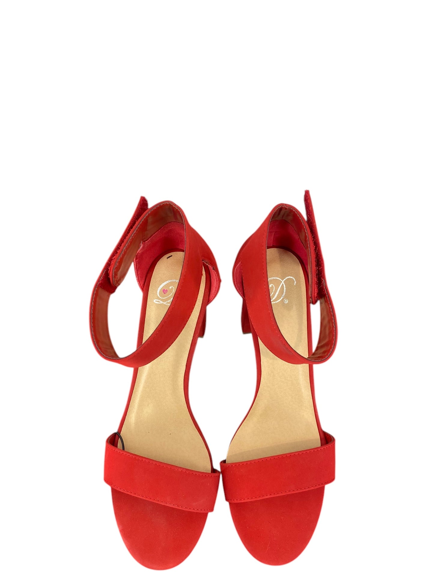 Shoes Heels Block By Delicious In Red, Size: 8.5