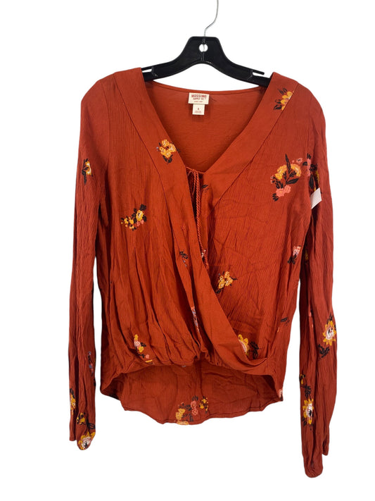 Top Long Sleeve By Mossimo In Orange, Size: S