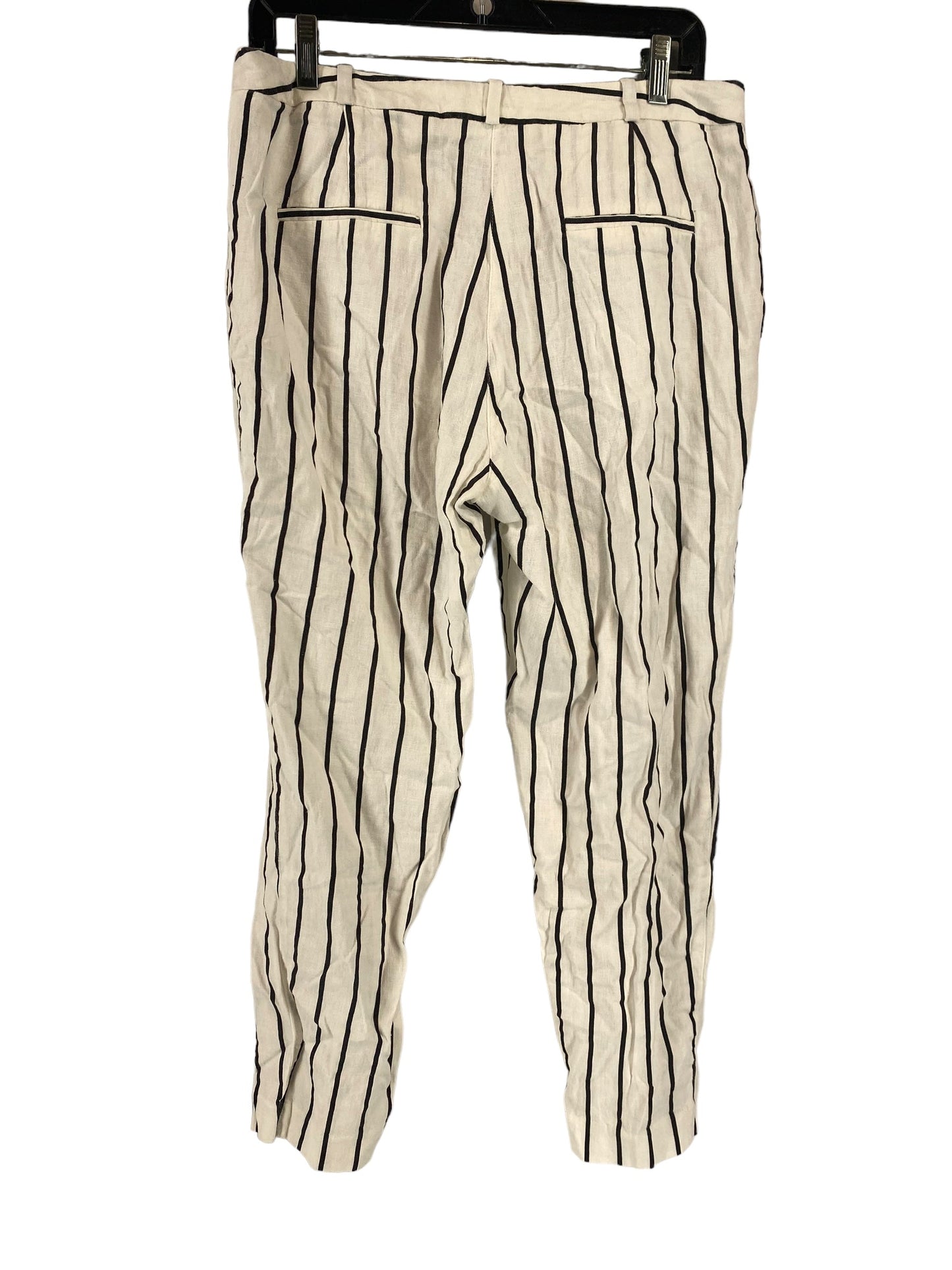 Striped Pattern Pants Linen Asos, Size 8