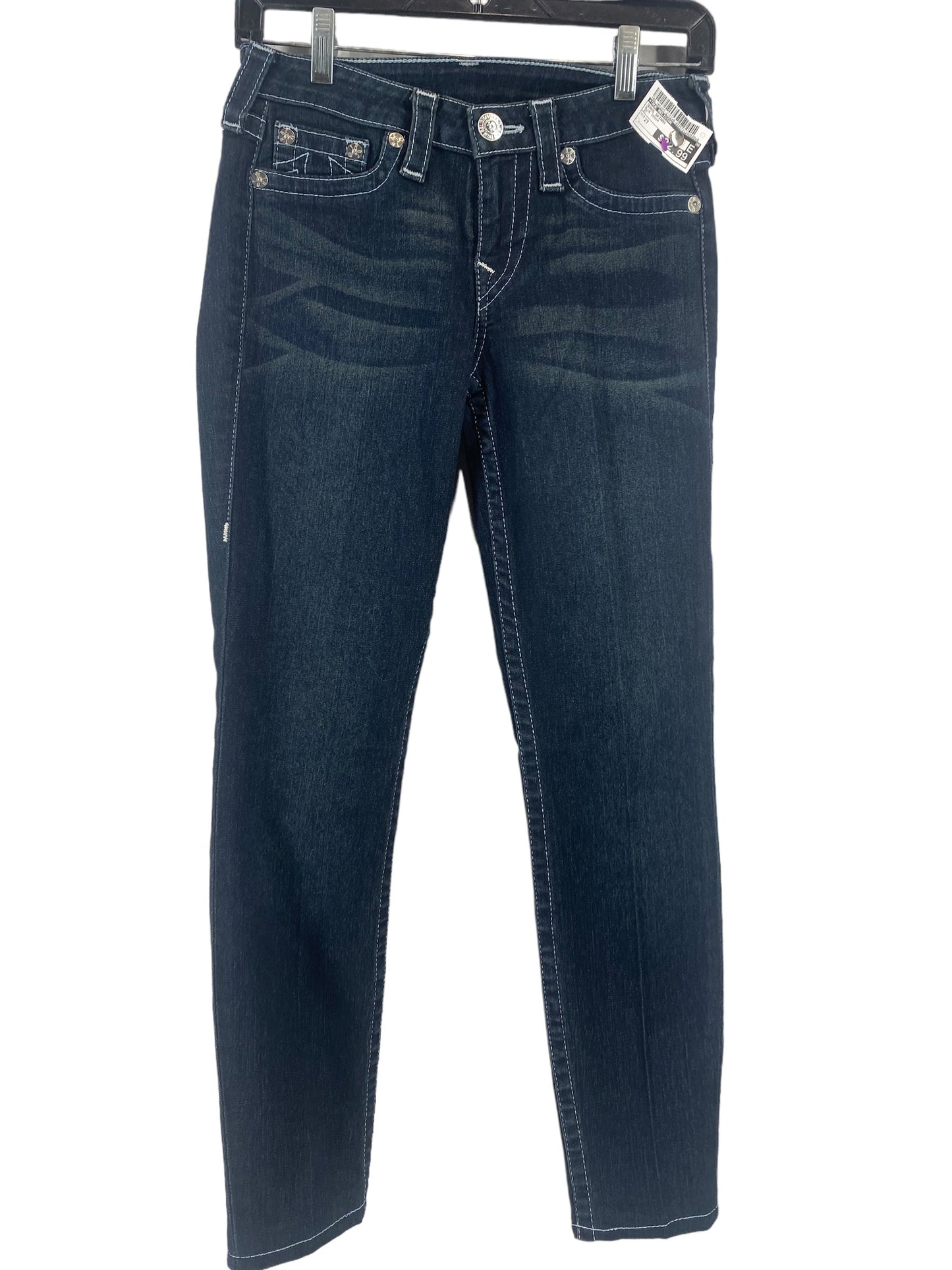 Blue Denim Jeans Skinny True Religion, Size 27