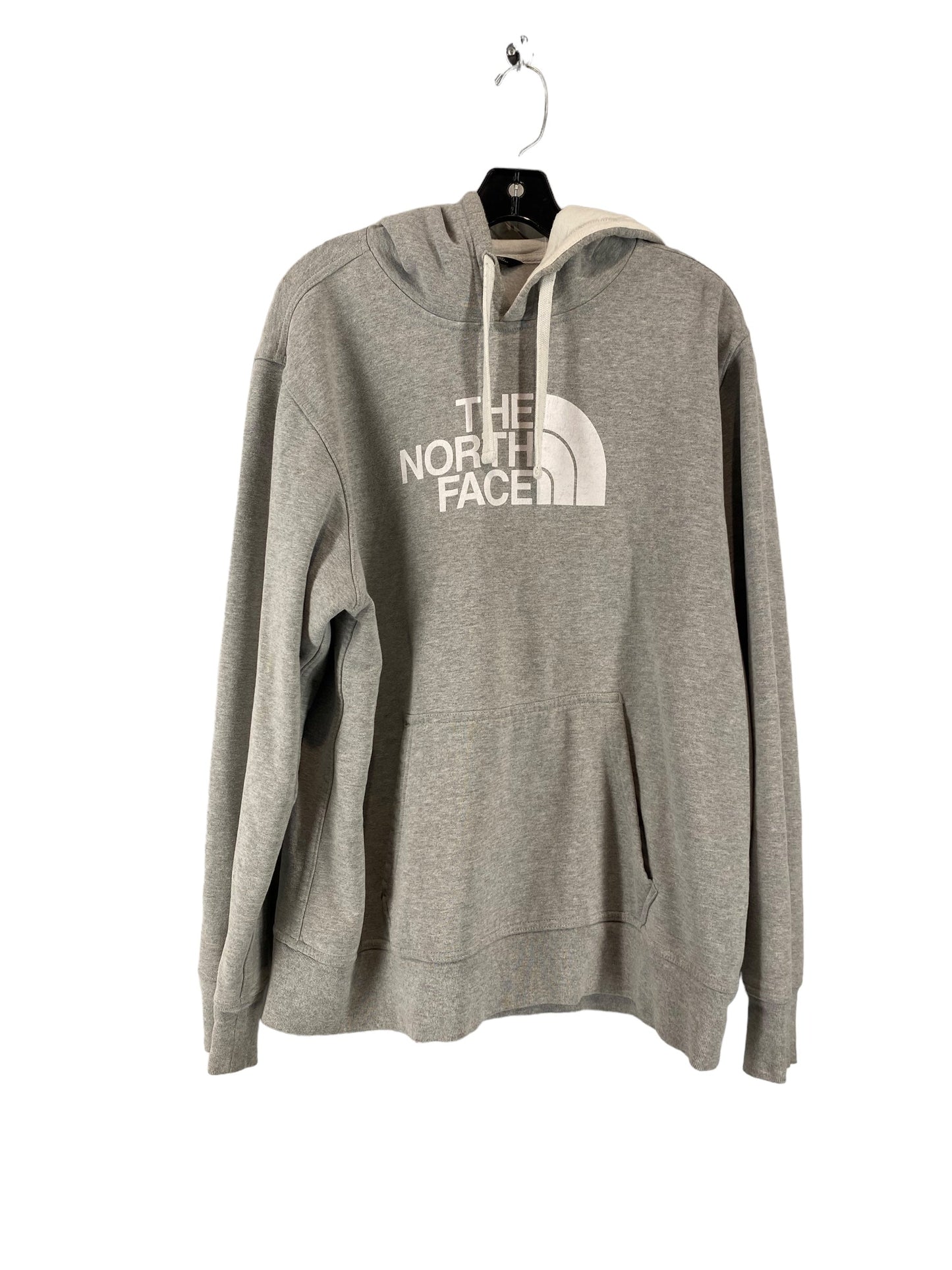 Grey Athletic Top Long Sleeve Hoodie The North Face, Size Xl
