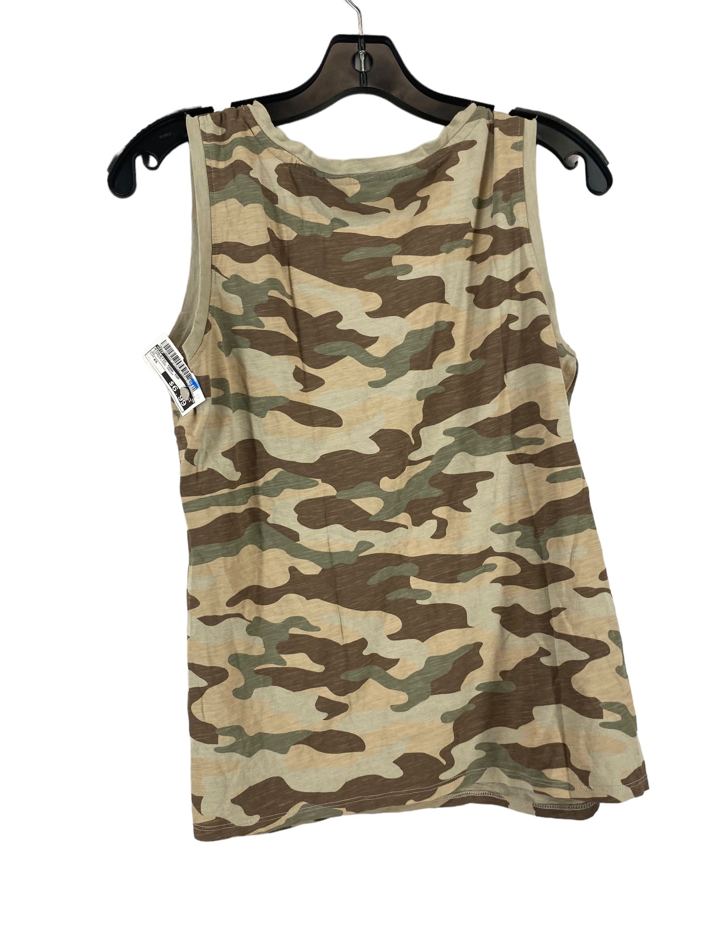 Camouflage Print Athletic Tank Top Dip, Size Xs