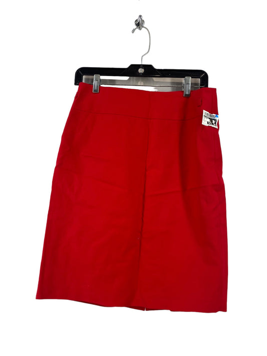Red Skirt Midi Liz Claiborne, Size 10