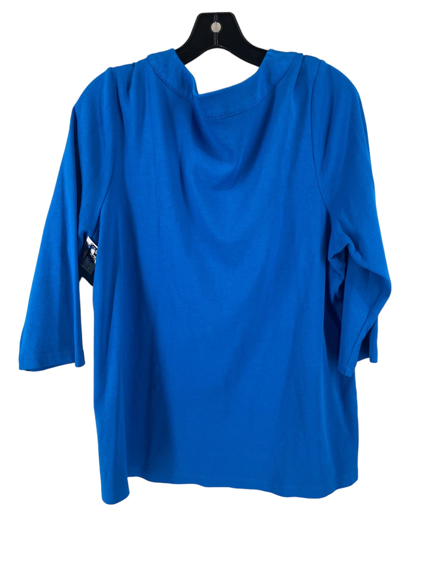 Blue Top Long Sleeve Kim Rogers, Size 2x