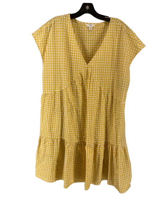 Yellow Dress Casual Short Time And Tru, Size 2x