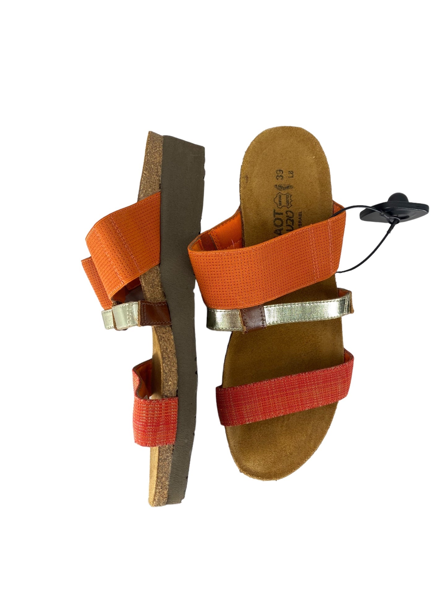 Orange Sandals Flats Clothes Mentor, Size 7.5