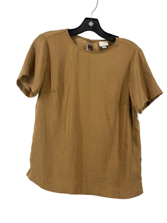 Brown Top Short Sleeve A New Day, Size Xs