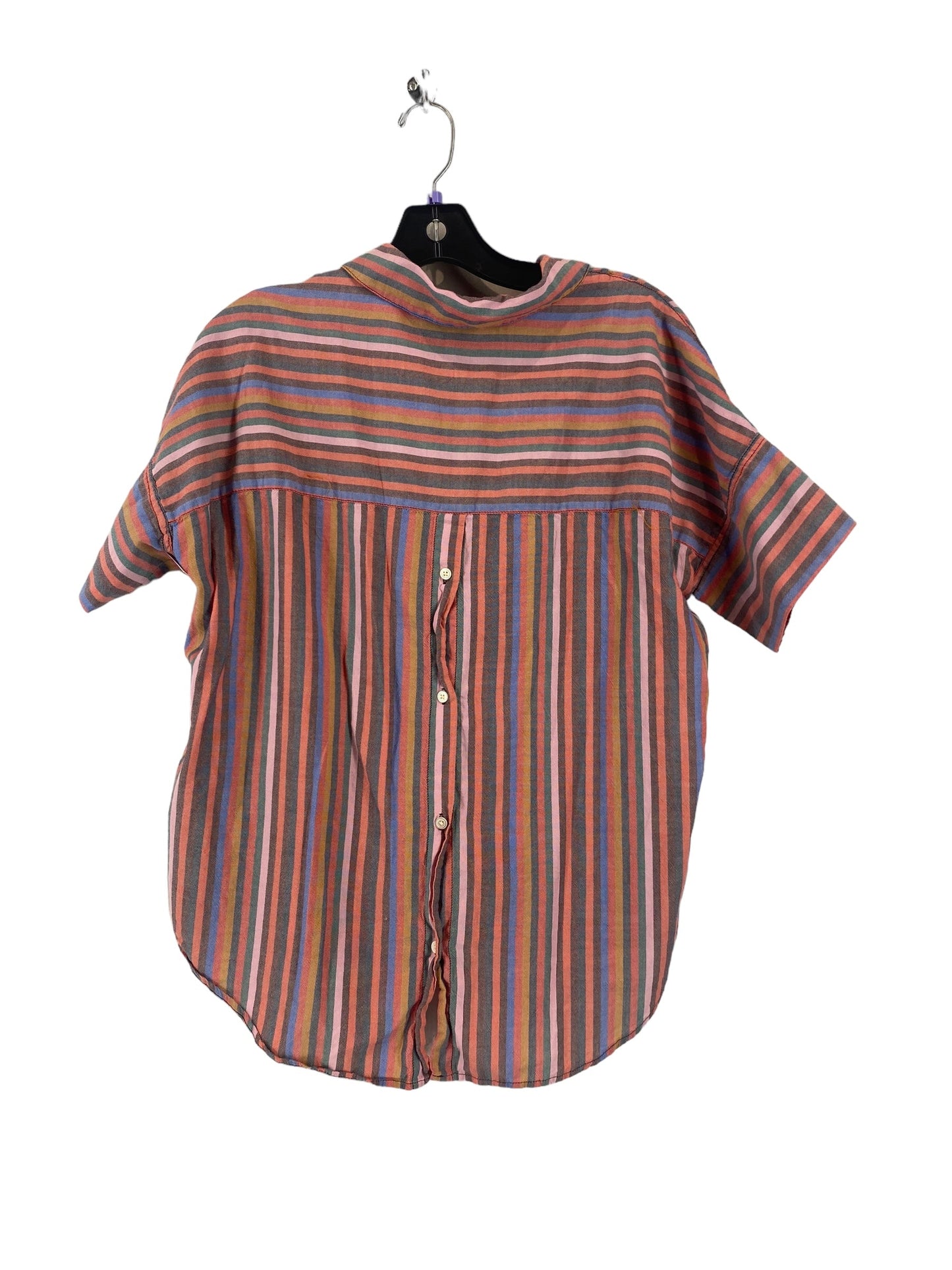 Striped Pattern Top Short Sleeve Madewell, Size Xs