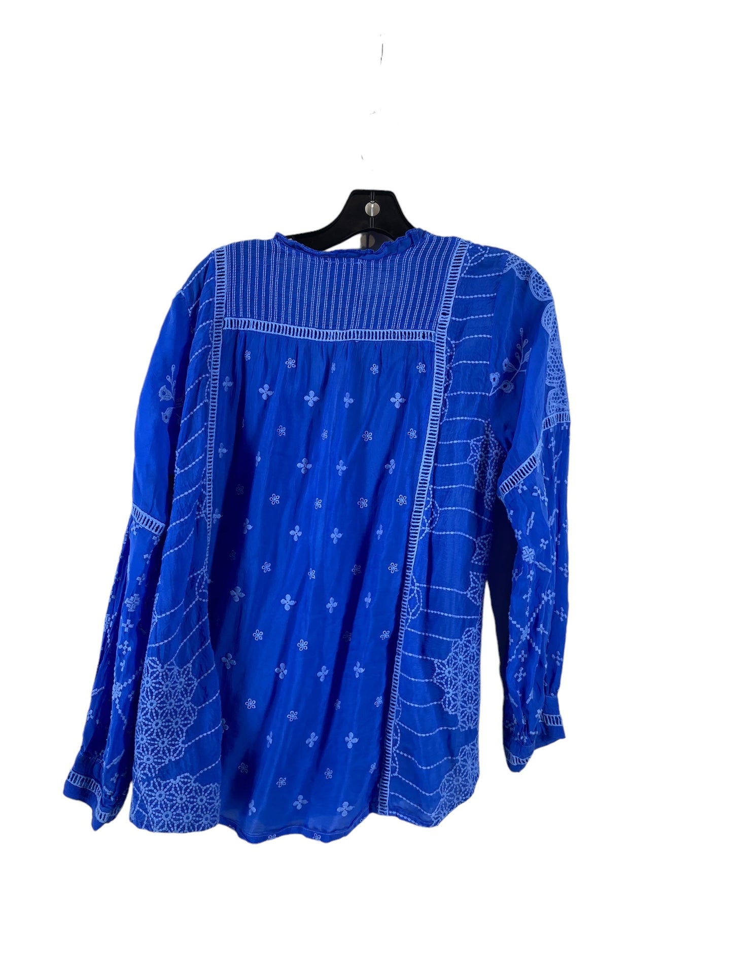 Blue Top Long Sleeve Johnny Was, Size M