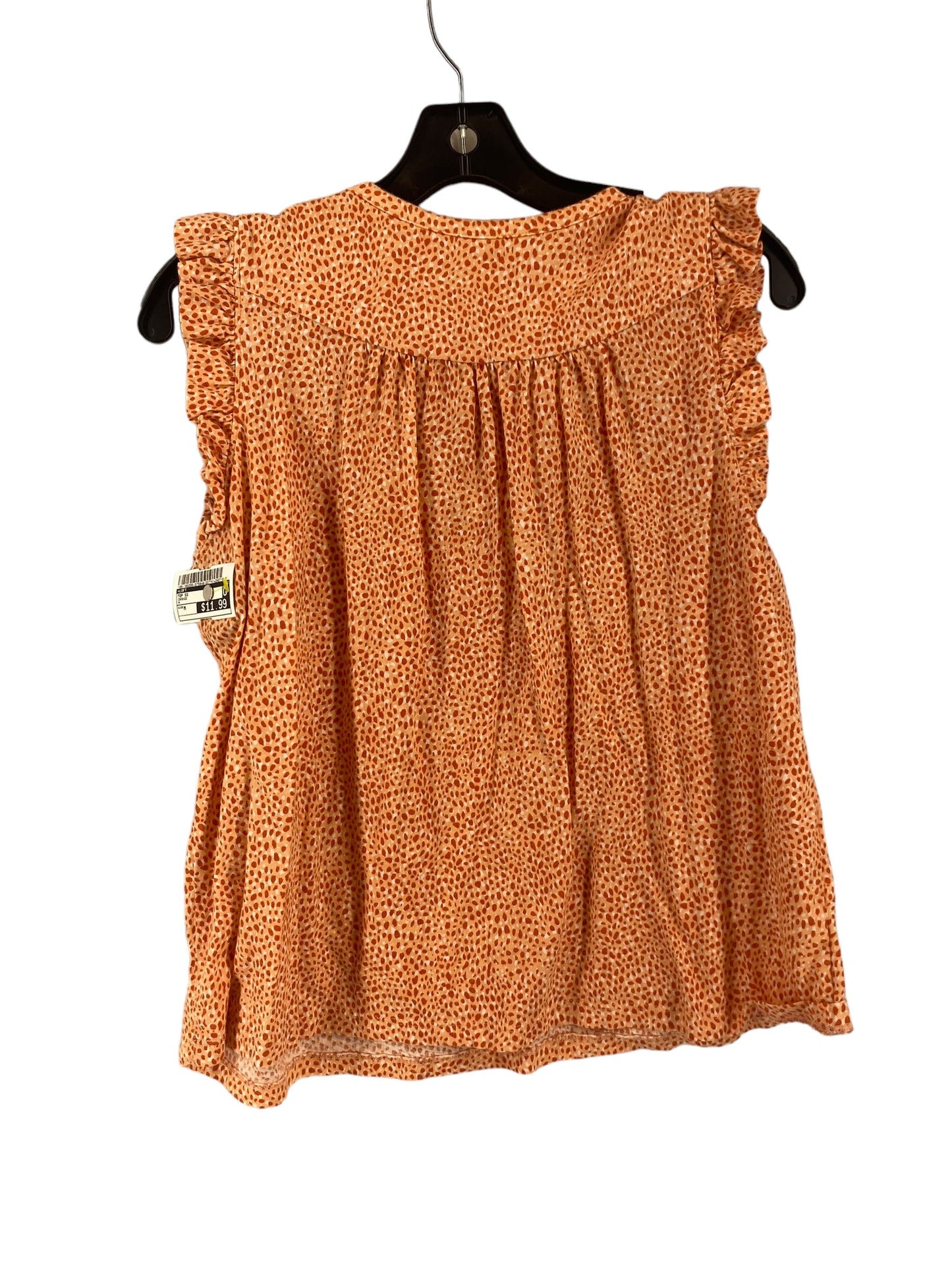 Orange Top Short Sleeve Loft, Size M