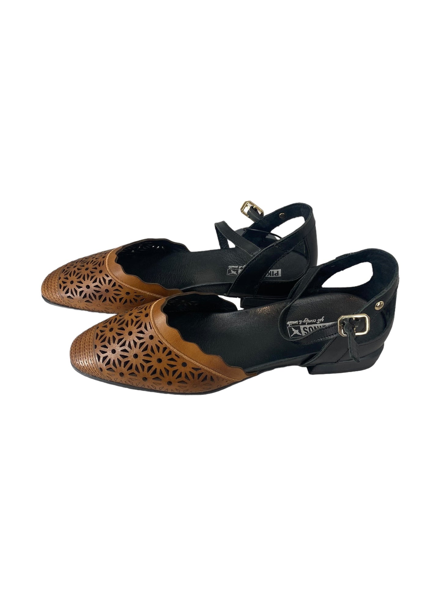 Black & Brown Shoes Flats Pikolinos, Size 6.5