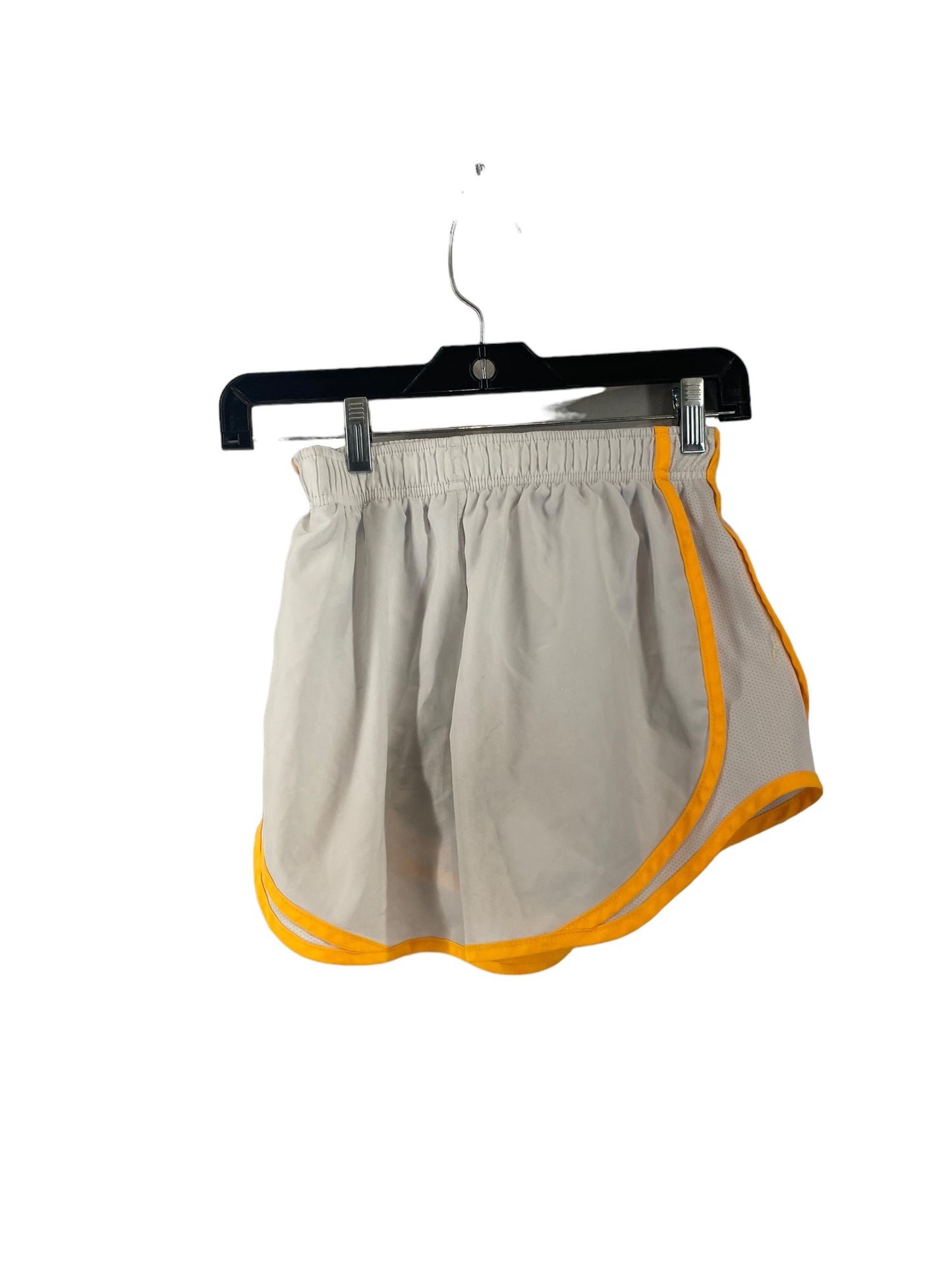 White & Yellow Athletic Shorts Nike Apparel, Size Xs