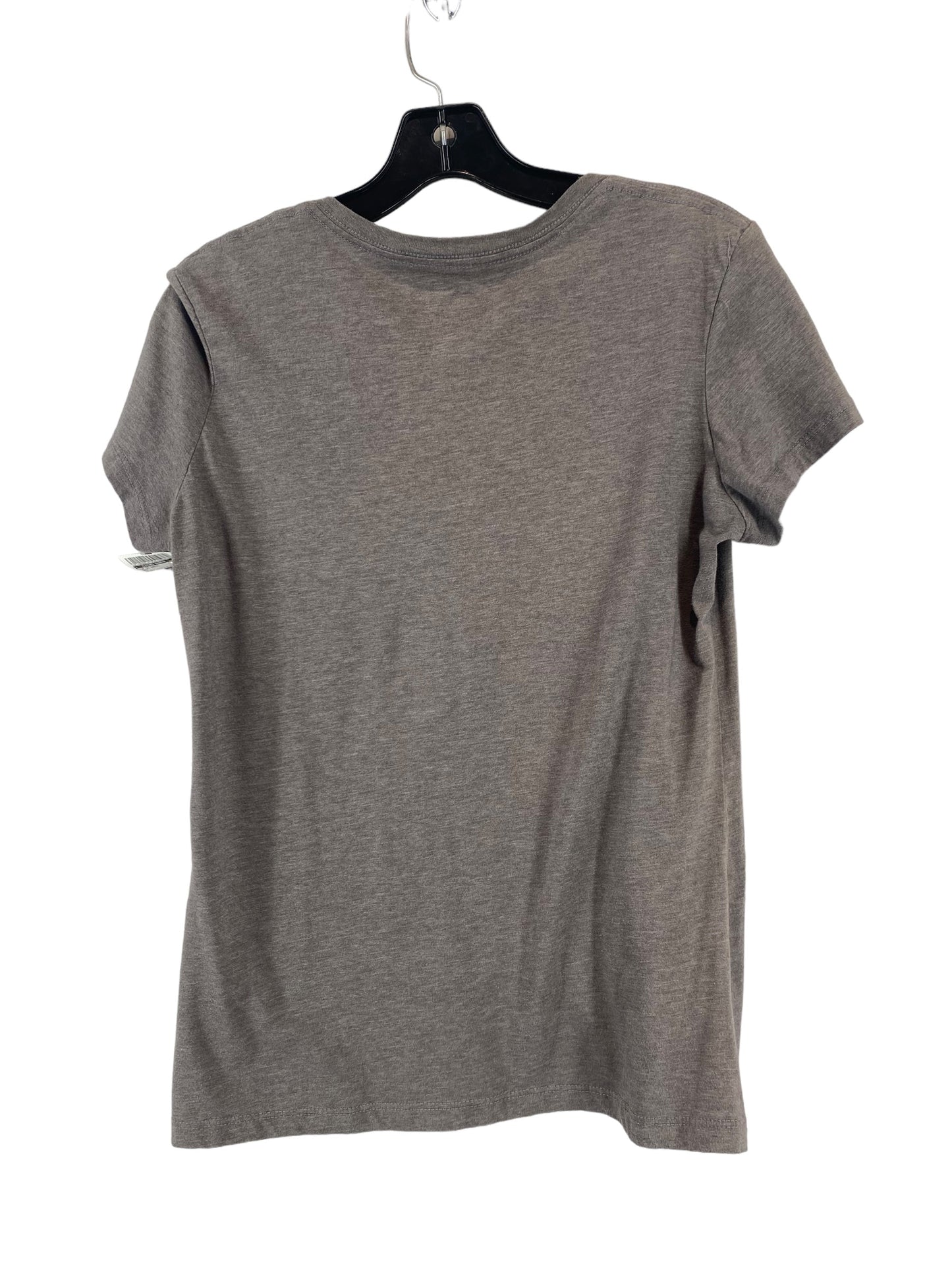 Grey Top Short Sleeve Basic Clothes Mentor, Size L