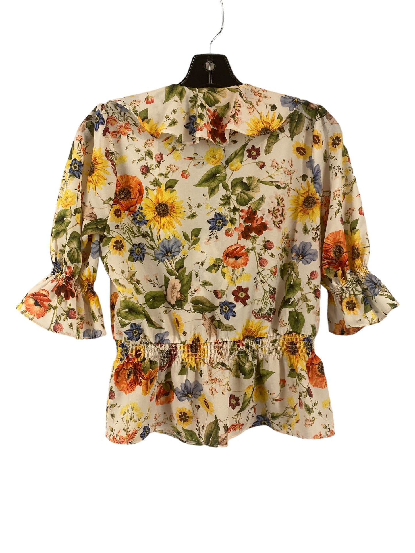 Floral Print Top 3/4 Sleeve Philosophy, Size Xs