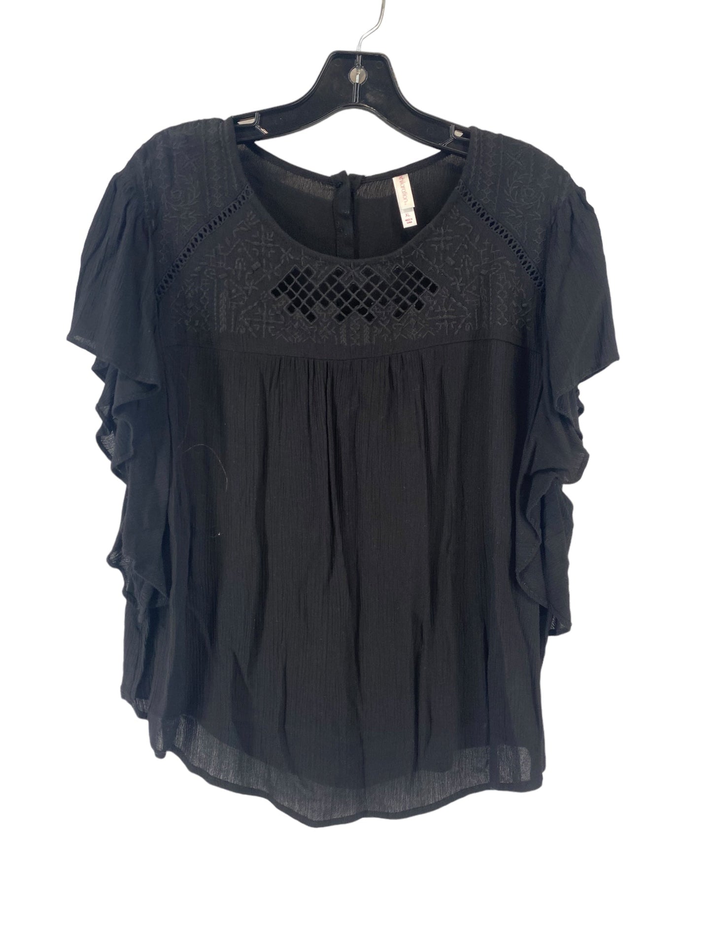 Black Top Short Sleeve Xhilaration, Size Xl