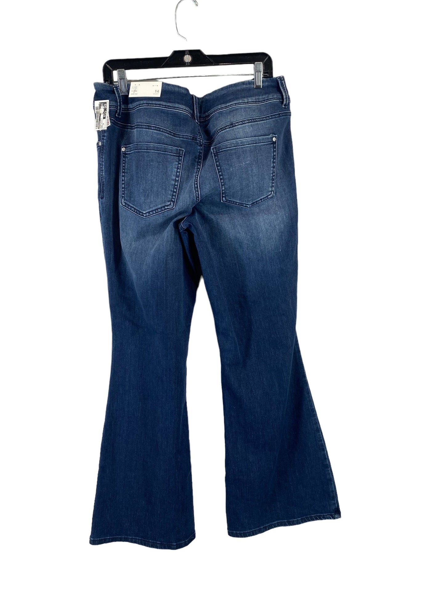 Jeans Flared By Maurices In Blue Denim, Size: 14