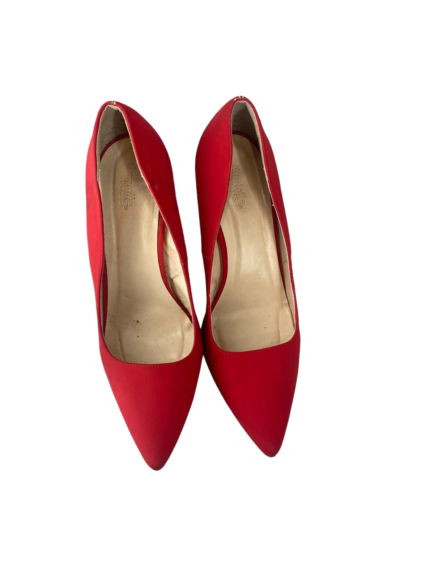 Red Shoes Heels Stiletto Charlotte Russe, Size 11