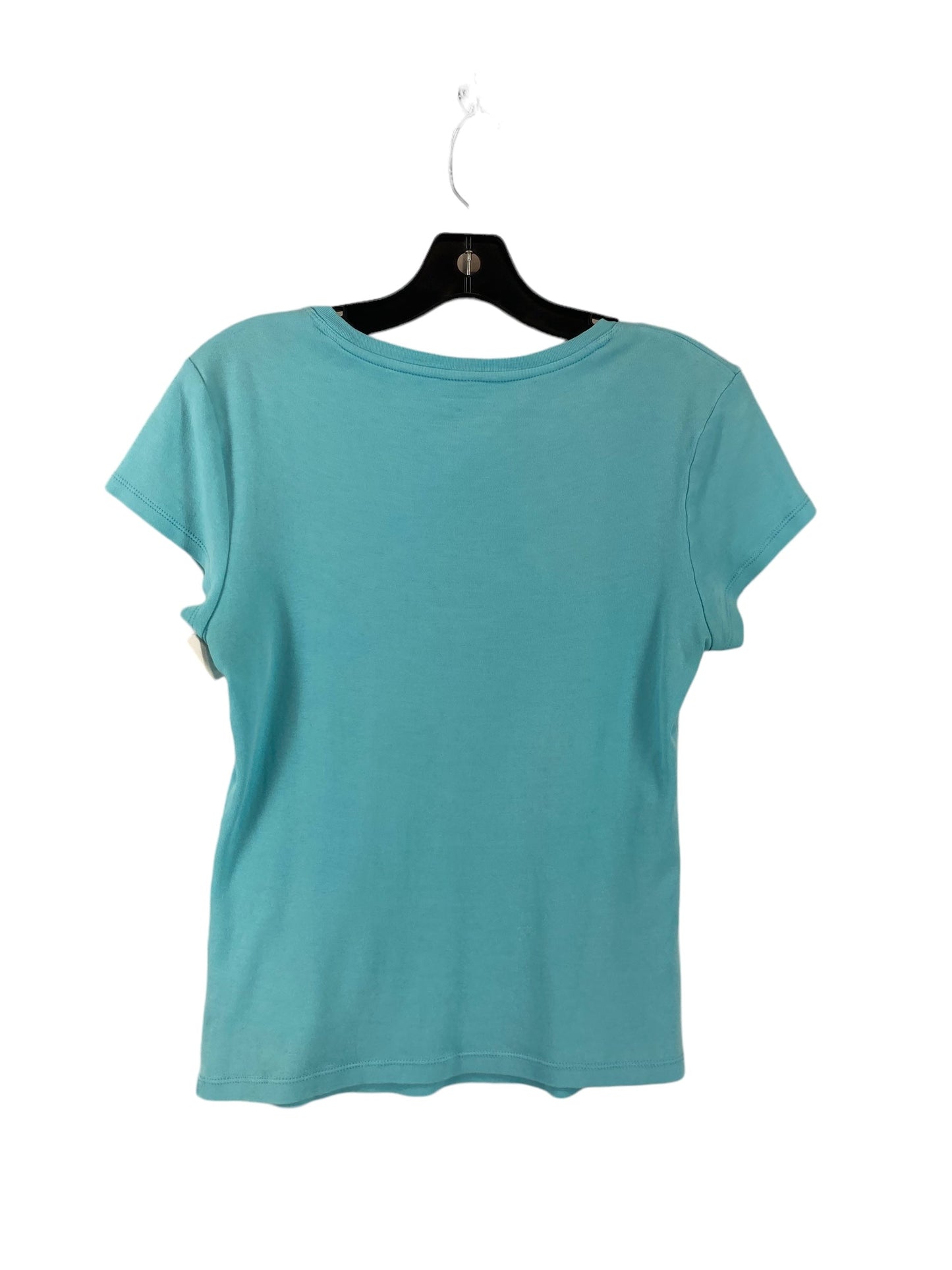 Top Short Sleeve Basic By Banana Republic In Teal, Size: M