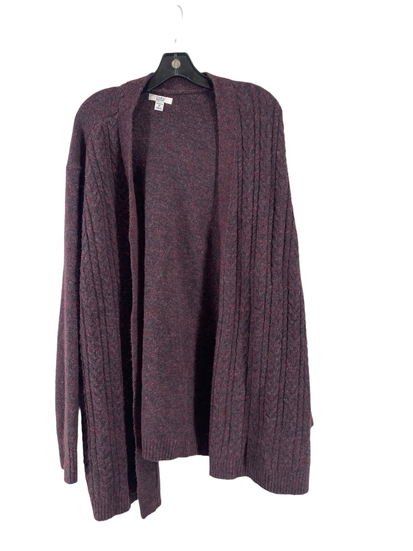 Cardigan By Croft And Barrow In Purple, Size: 3x