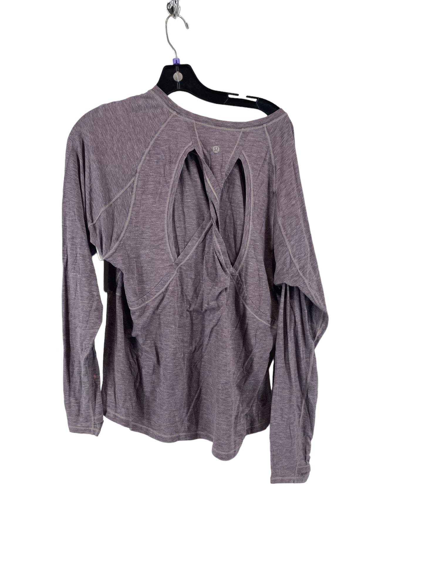 Athletic Top Long Sleeve Collar By Lululemon In Purple, Size: 4