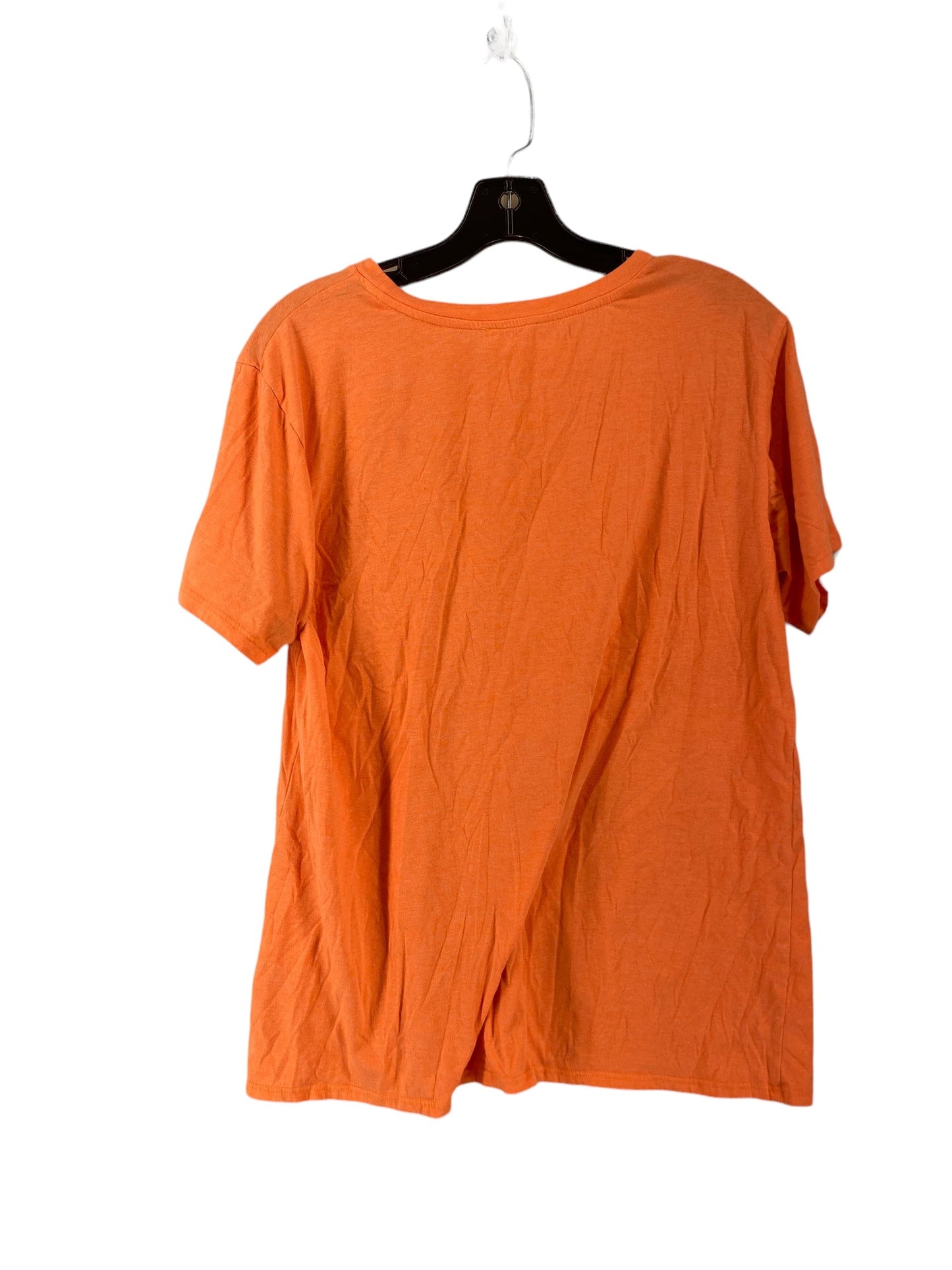 Top Short Sleeve By Zenana Outfitters In Orange, Size: M