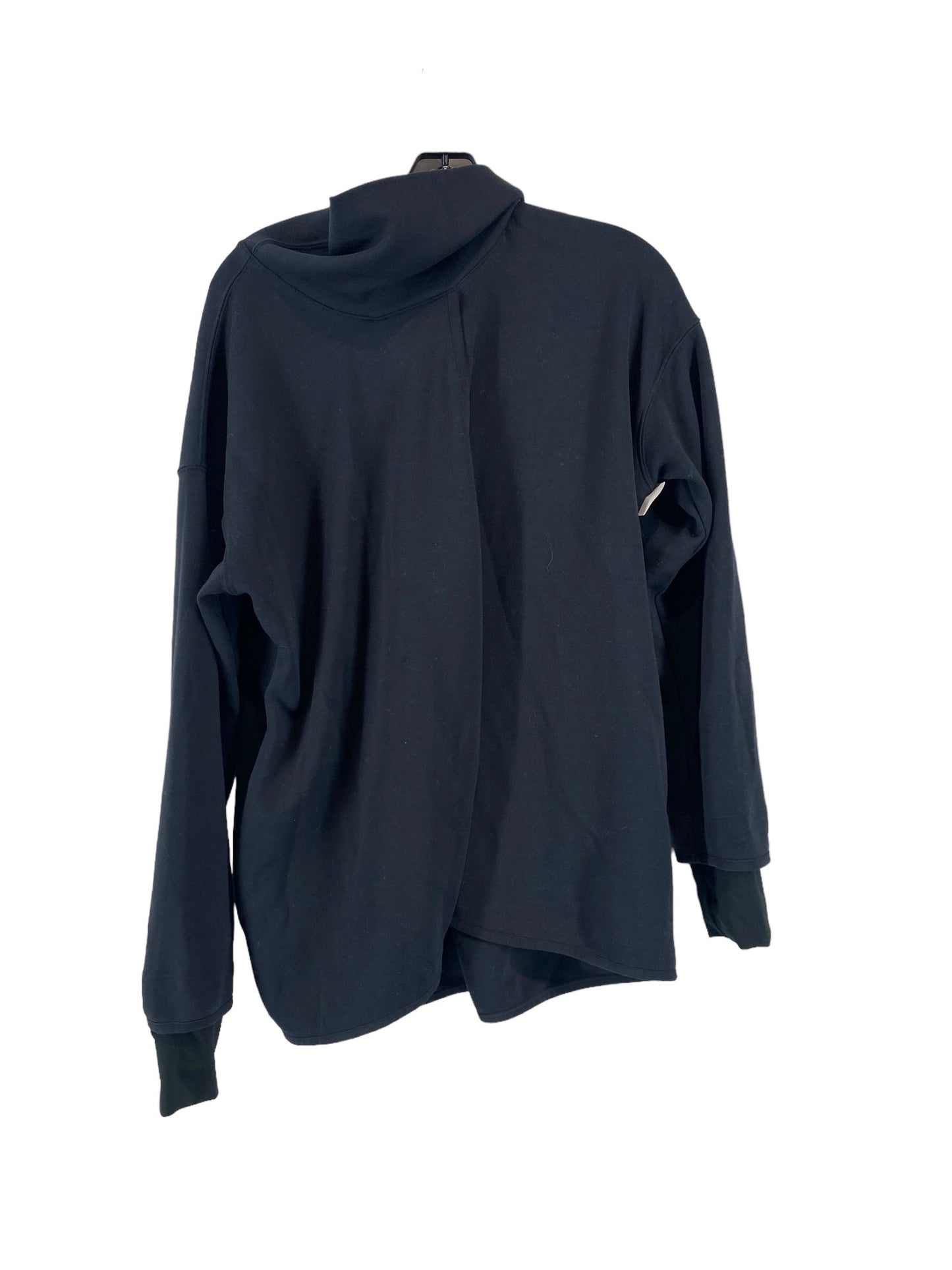 Athletic Top Long Sleeve Collar By Nike Apparel In Black, Size: M