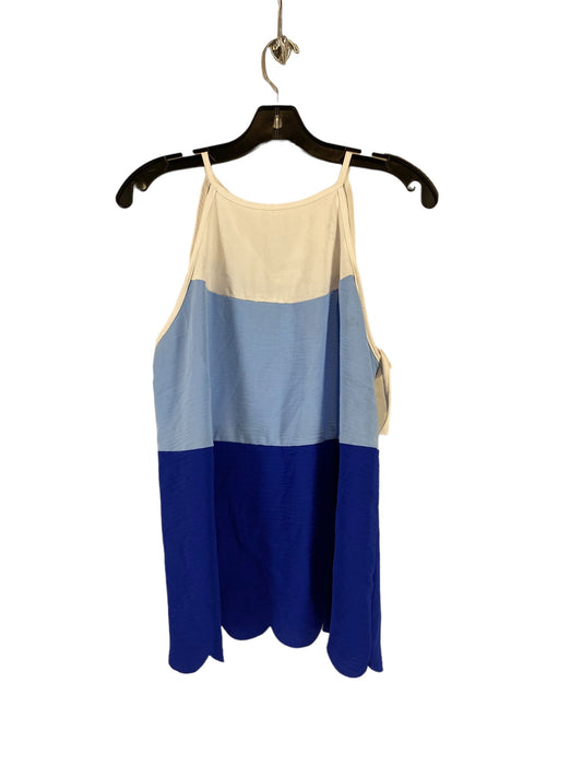 Tank Top By Pink Lily In Blue & White, Size: M