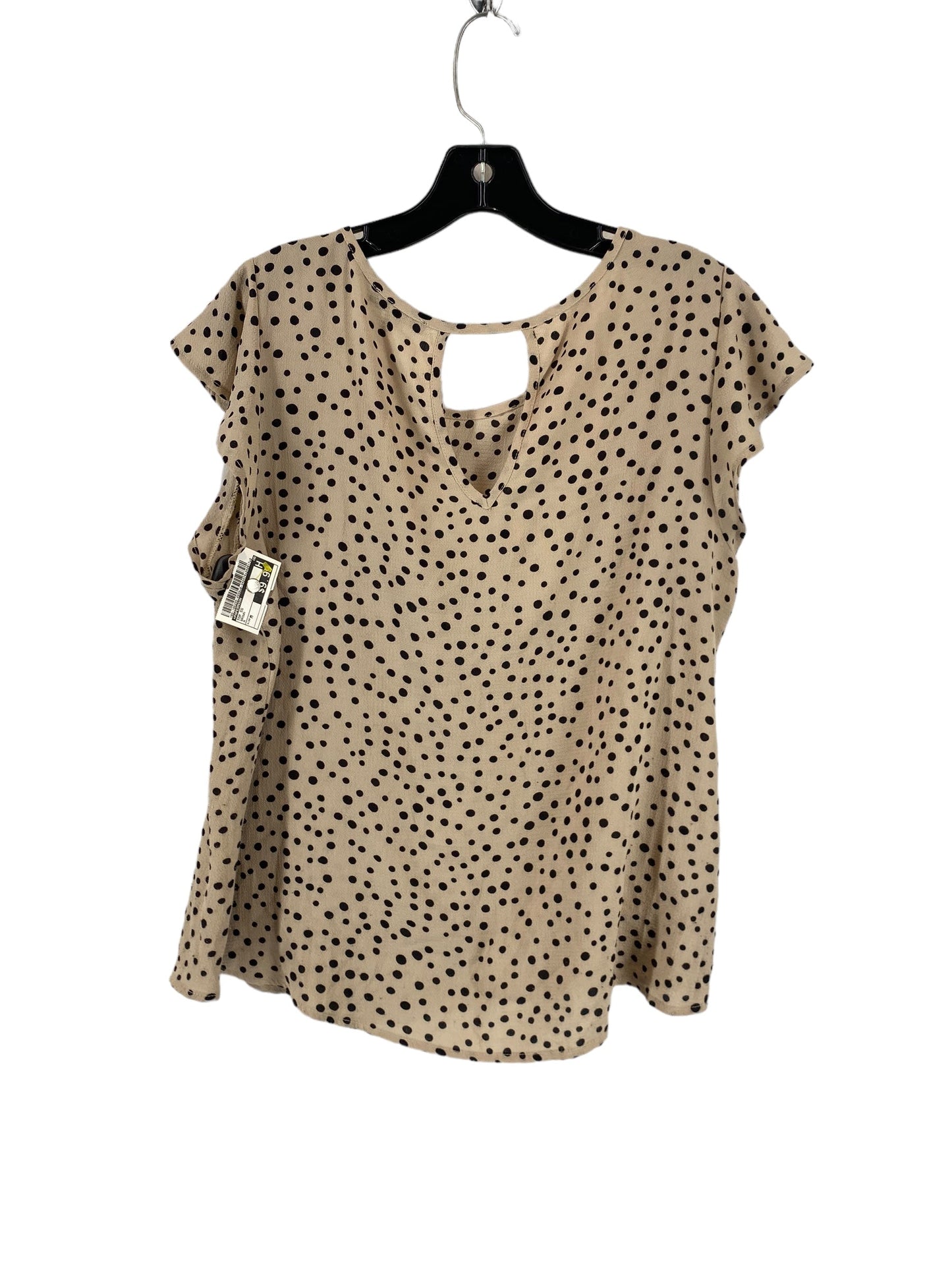 Top Short Sleeve By Papermoon In Brown, Size: M