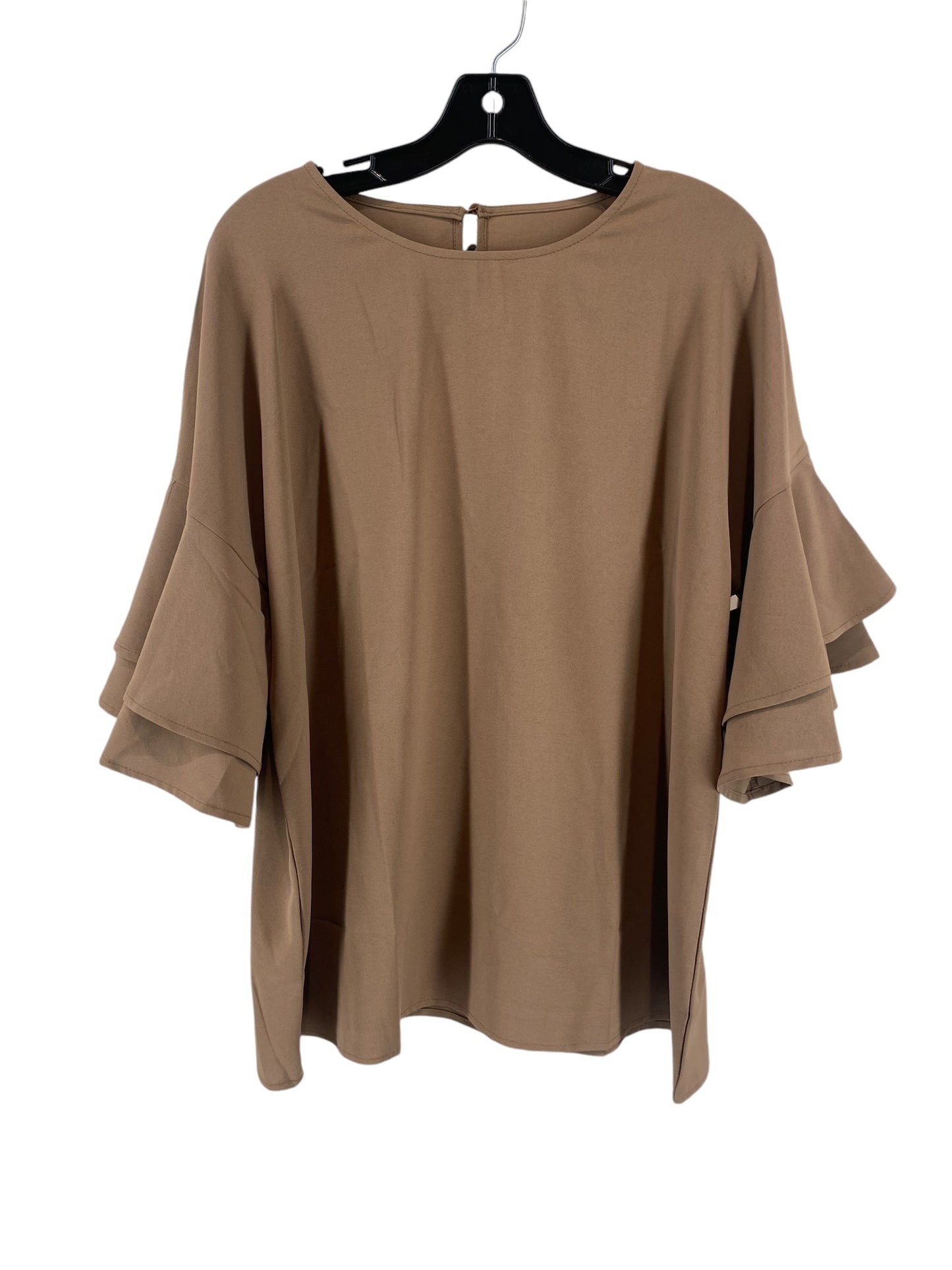 Top Short Sleeve By Clothes Mentor In Brown, Size: Xl