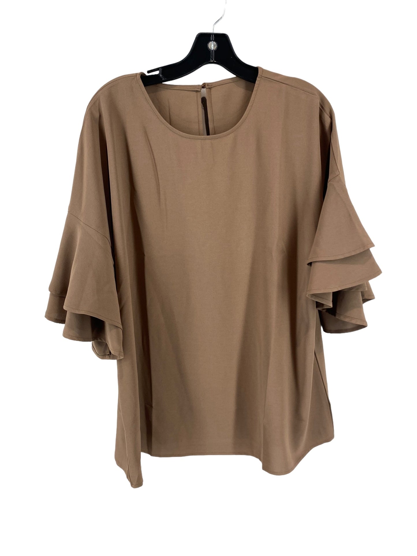 Top Short Sleeve By Clothes Mentor In Brown, Size: Xl