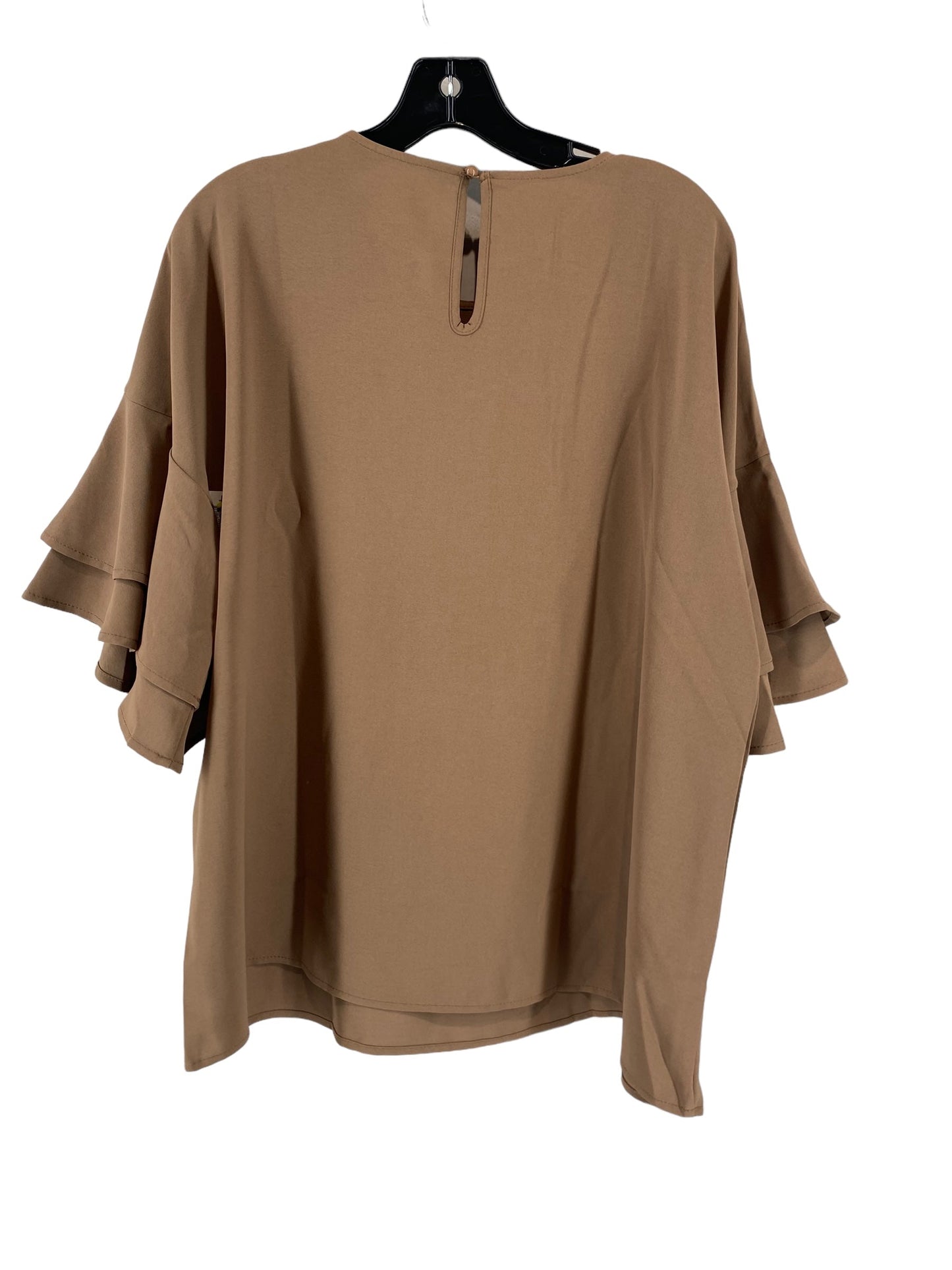 Top Short Sleeve By Clothes Mentor In Brown, Size: Xl