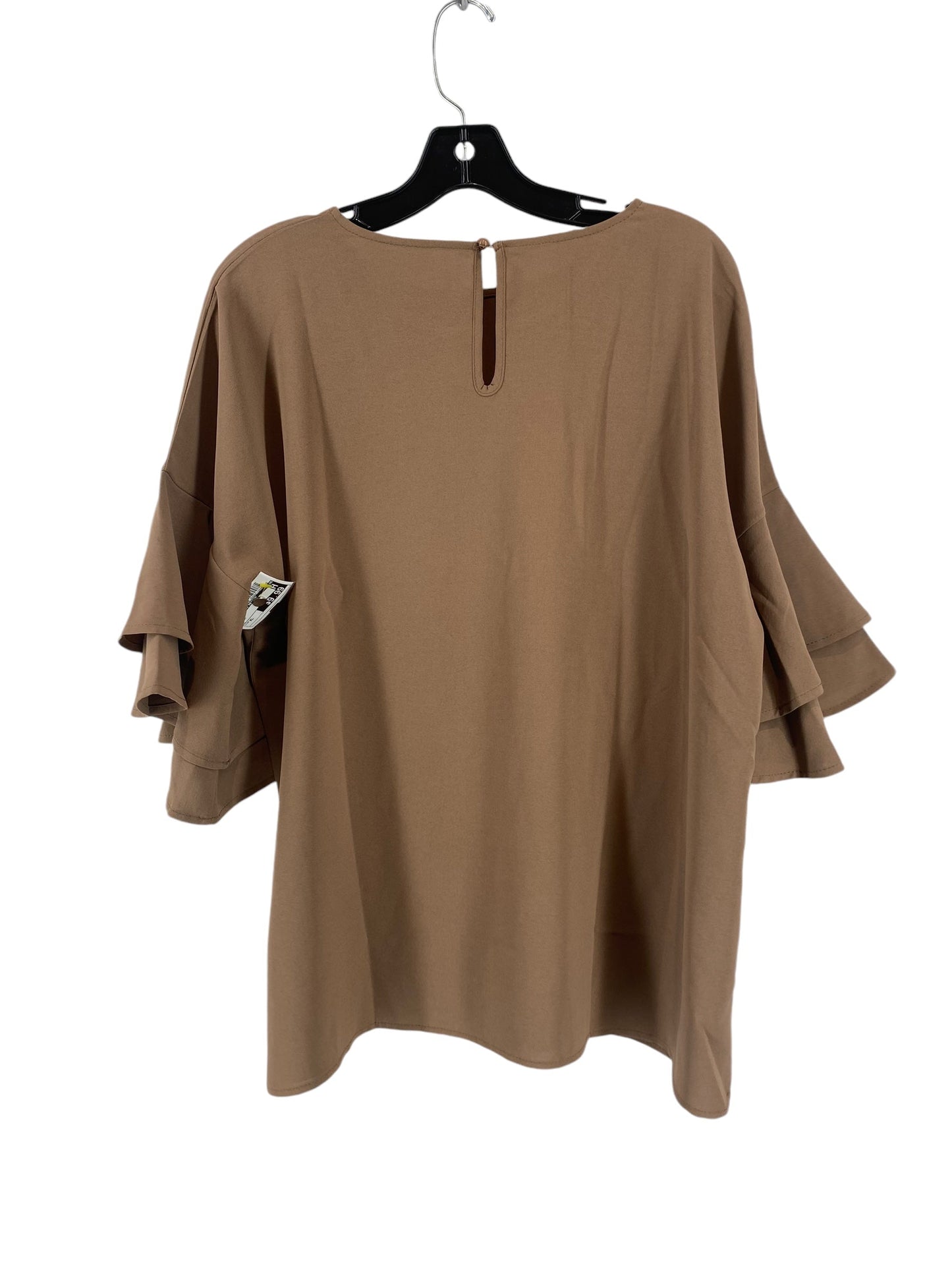 Top Short Sleeve By Clothes Mentor In Brown, Size: Xl