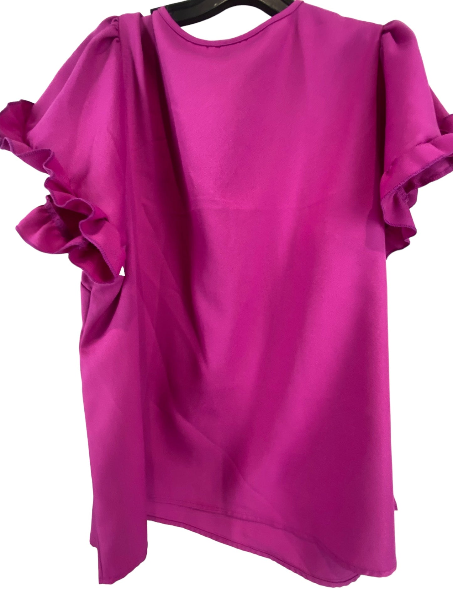 Top Short Sleeve By Shein In Purple, Size: 2x