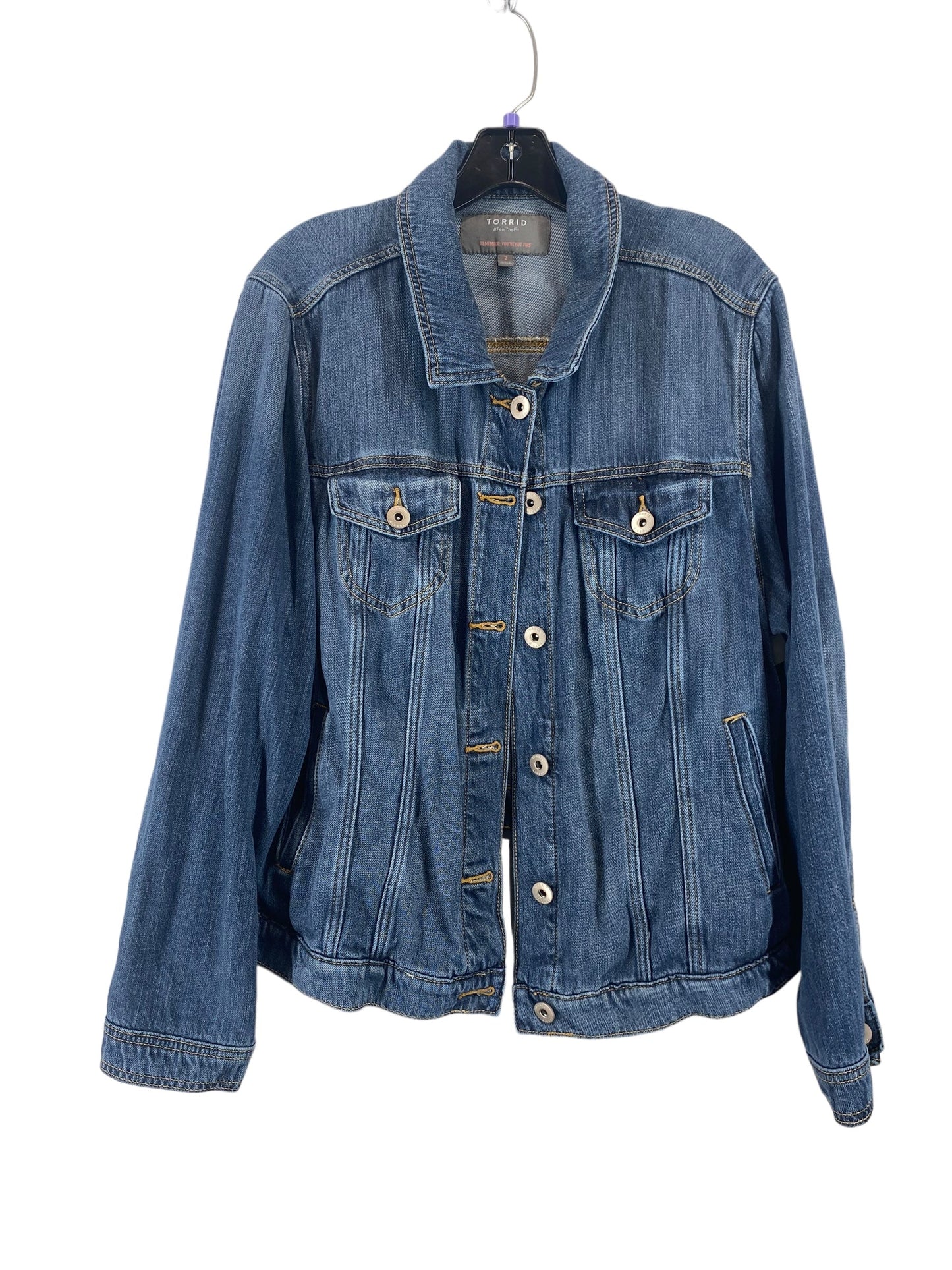 Jacket Denim By Torrid In Blue Denim, Size: 2