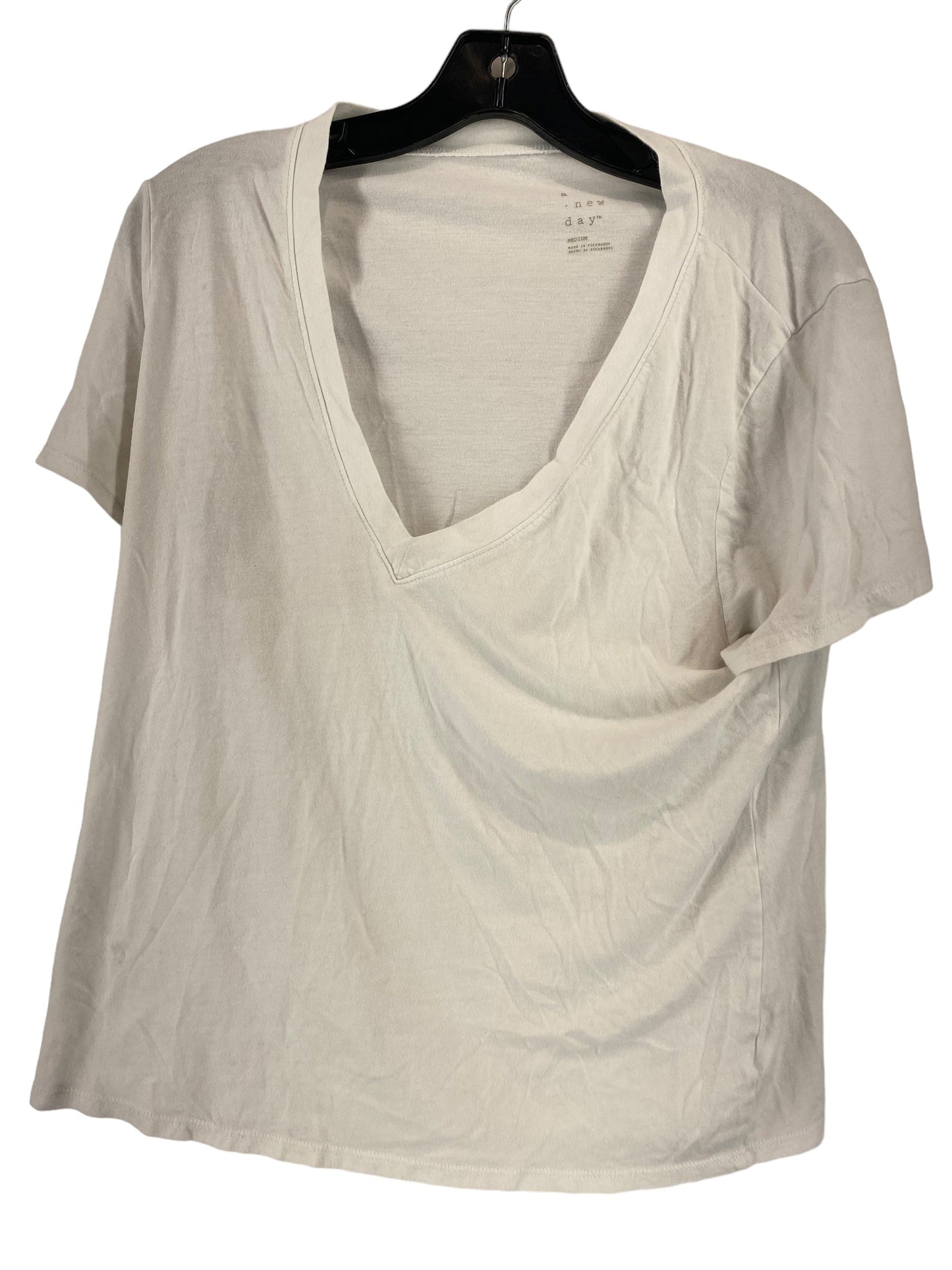 Top Short Sleeve By A New Day In White, Size: M