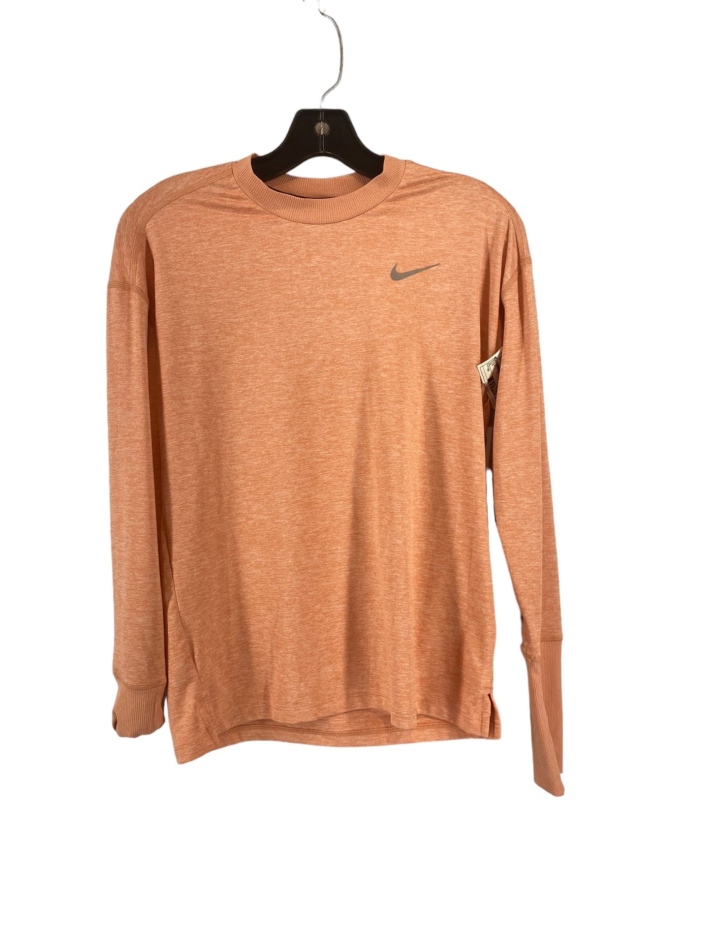 Athletic Top Long Sleeve Collar By Nike In Pink, Size: Xs