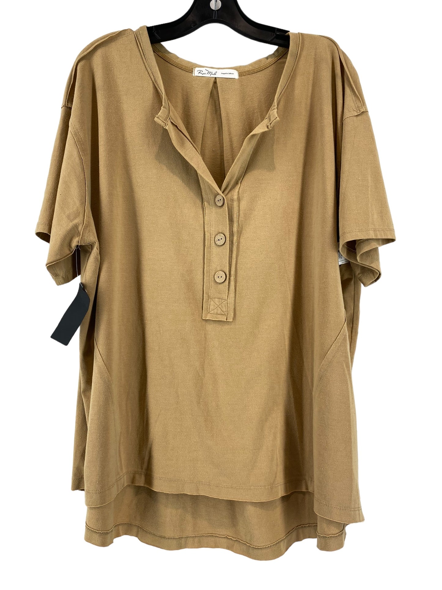 Top Short Sleeve By Clothes Mentor In Brown, Size: S