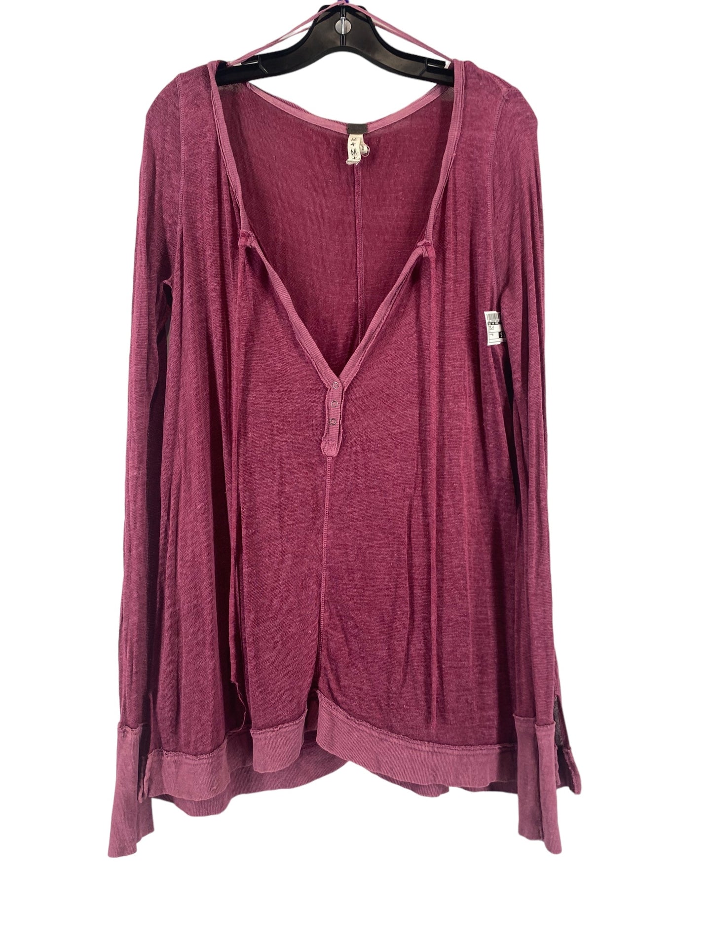 Top Long Sleeve By We The Free In Purple, Size: M