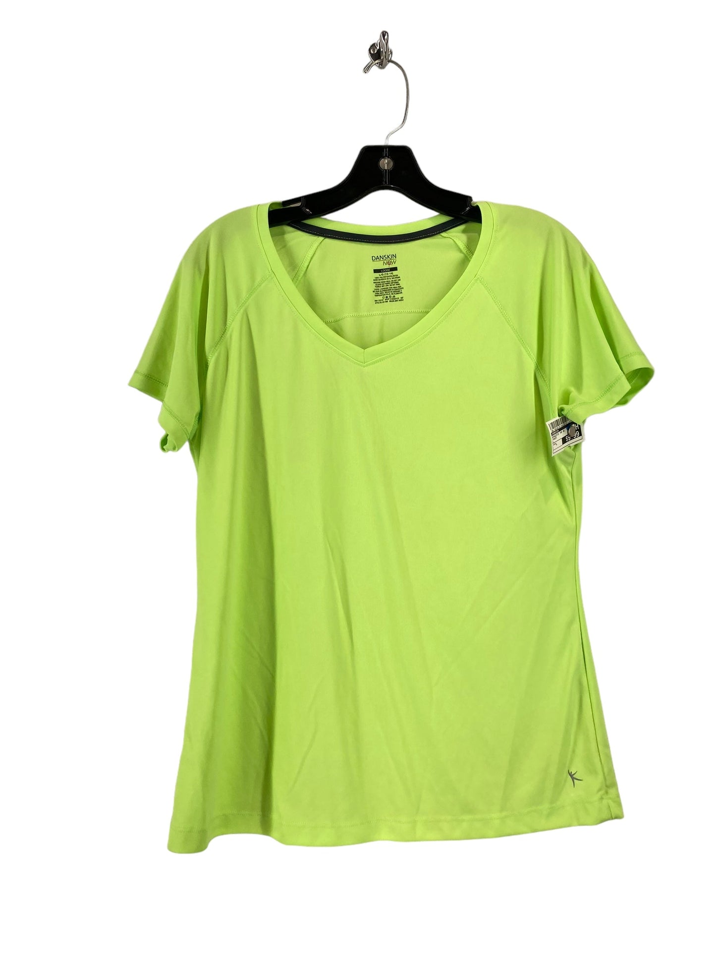 Athletic Top Short Sleeve By Danskin In Green, Size: L