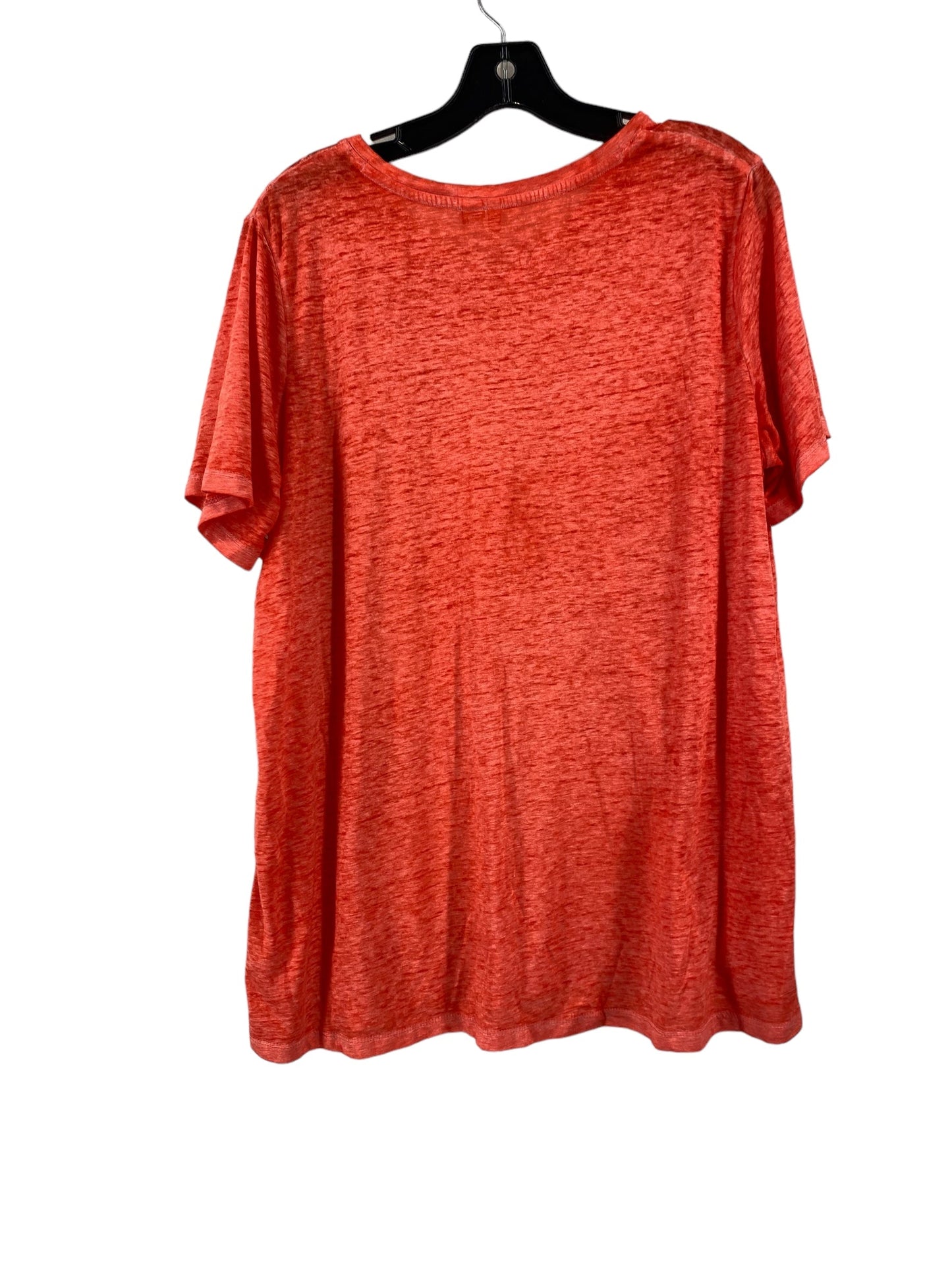 Top Short Sleeve By Cato In Orange, Size: 2x