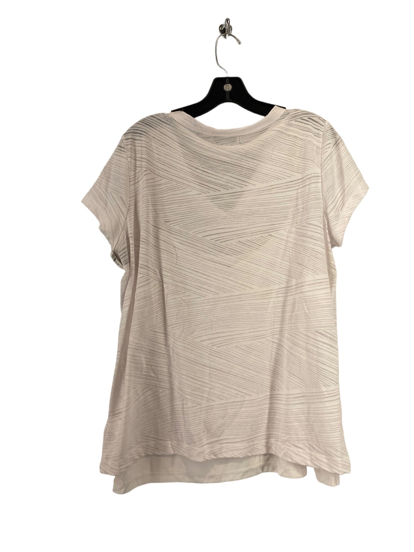 Top Short Sleeve By Liz Claiborne In White, Size: Xl