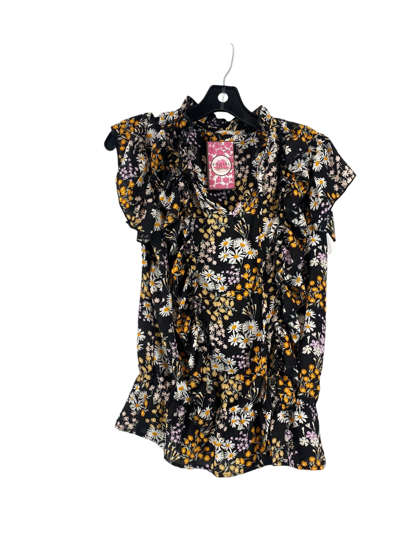 Top Short Sleeve By Clothes Mentor In Black, Size: S