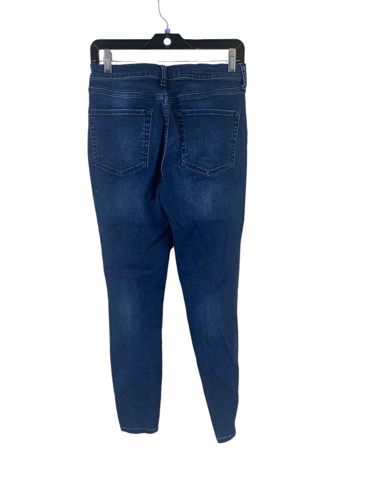 Jeans Skinny By Free People In Blue Denim, Size: 28