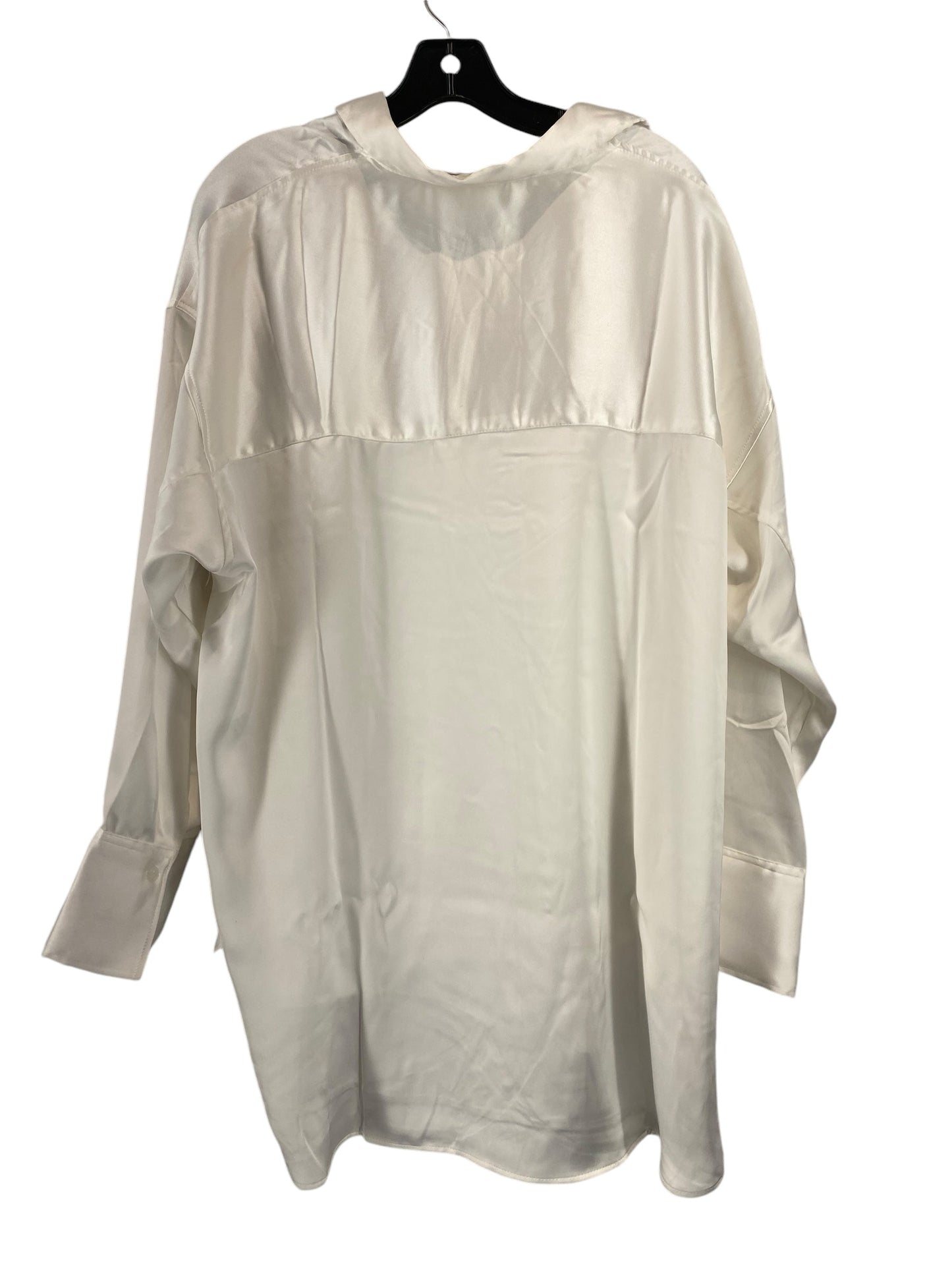 Top Long Sleeve By H&m In White, Size: M