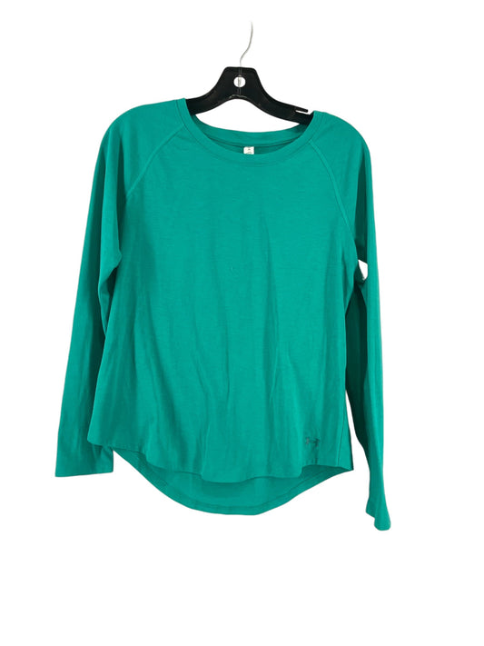 Athletic Top Long Sleeve Collar By Under Armour In Green, Size: S