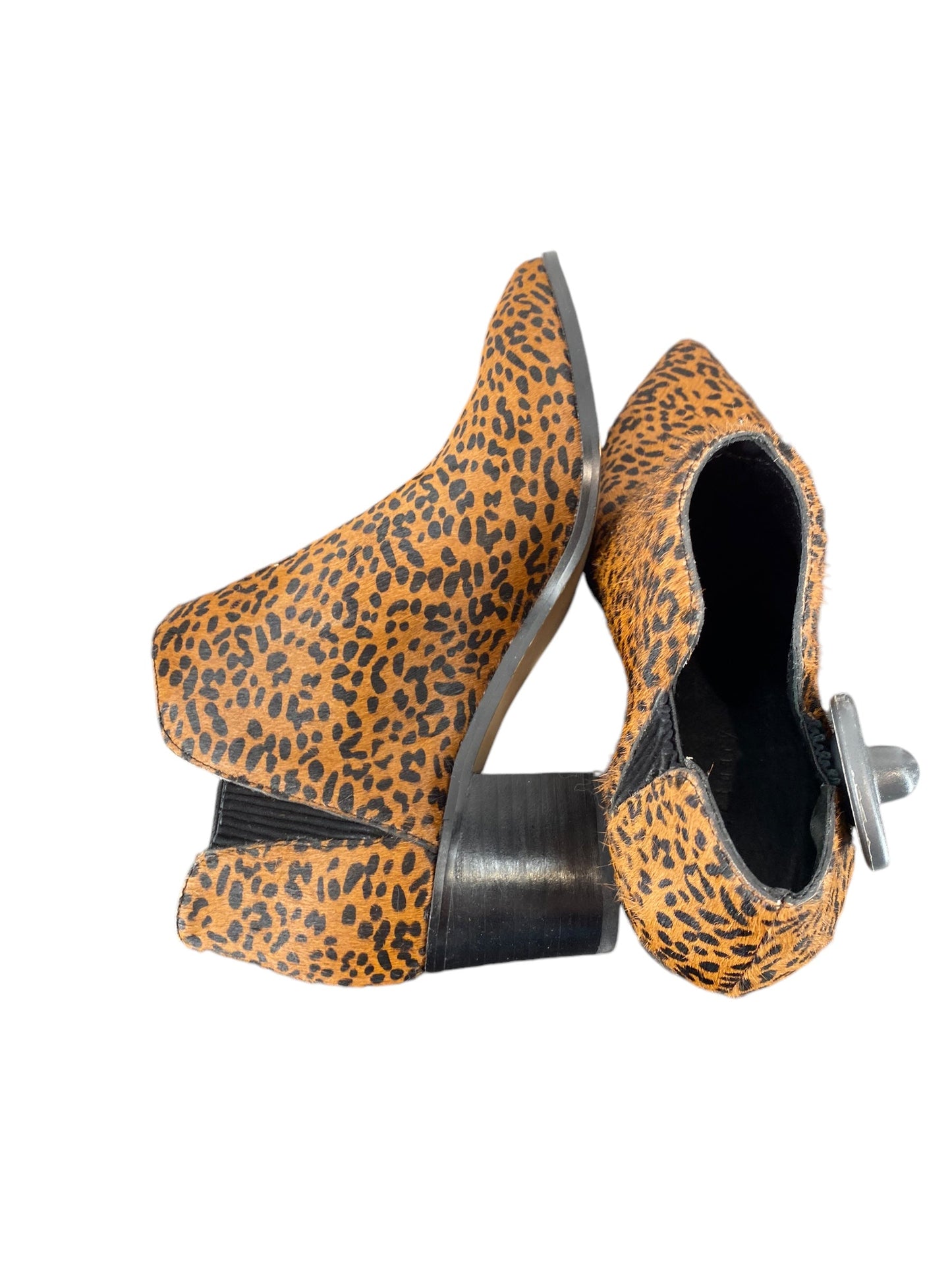 Boots Ankle Heels By Sanctuary In Animal Print, Size: 7